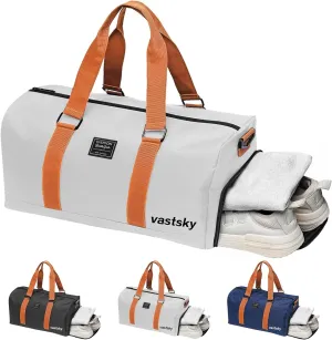 Gym Duffel Bag with Shoes Compartment for Men and Women,With wet and dry Pocket,Small travel duffle bags for airplanes, sports, swimming, yoga, overnight.