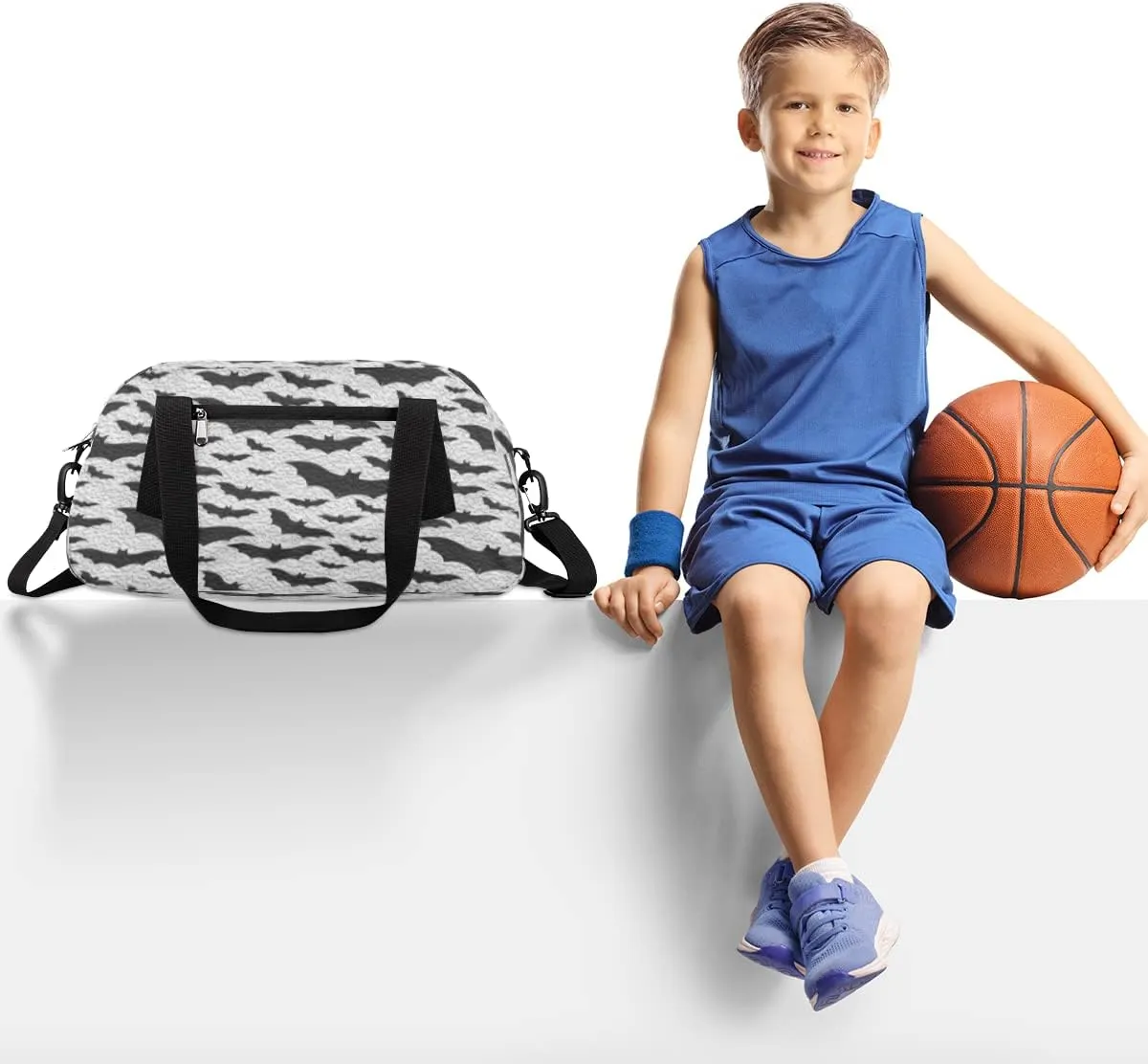 Halloween Kids Duffel Bag for Girls Boys Teens, Halloween Oil Painting Dance Bag Overnight Small Duffel Bag Carry On Weekend Sports Gym Travel Bag for School Practice Gymnastics Ballet