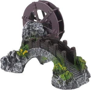 HANABASS Rockery Windmill Miniatures Windmill Decor Mini Decor Fairy Garden Accessories Micro Landscape Figurines Miniature Garden Bridge Fish Tank Adorn Fish Tank Decor Scene Layout Model