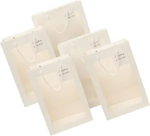 HAPINARY 5pcs Clear Handheld Window Flower Packaging Bag Durable for Lasting Use