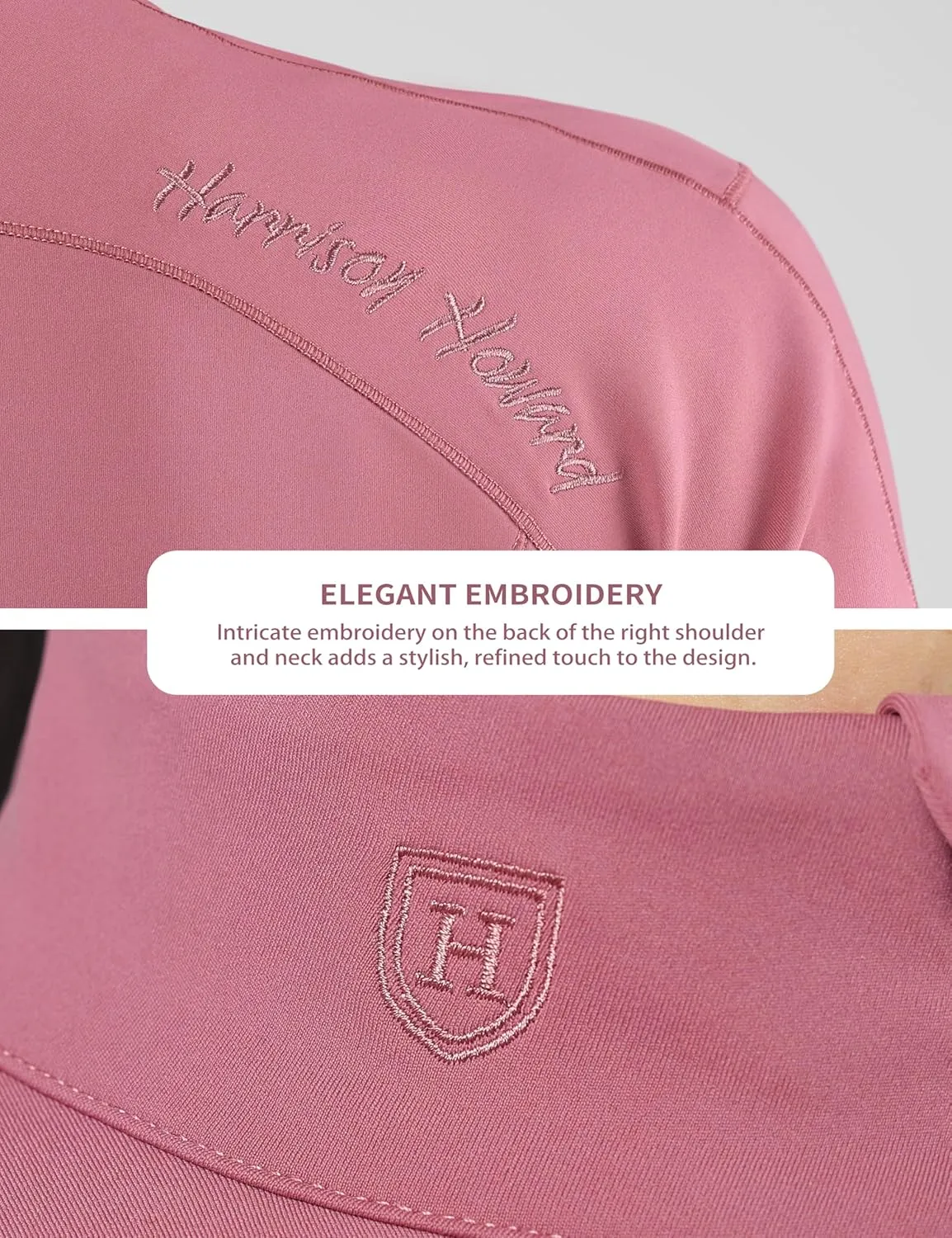 Harrison Howard Women's Lightweight Athletic Jacket With Long-Sleeve and Full Zip Warm Equestrian Horse Riding Jacket