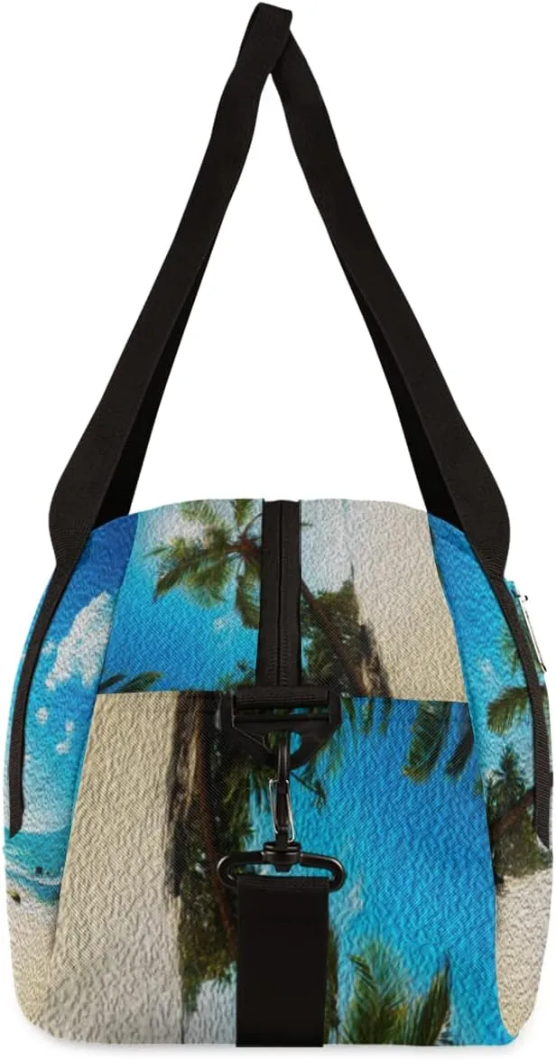 Hawaii Beach Kids Duffel Bag for Girls Boys Teens, Hawaii Oil Painting Dance Bag Overnight Small Duffel Bag Carry On Weekend Sports Gym Travel Bag for School Practice Gymnastics Ballet