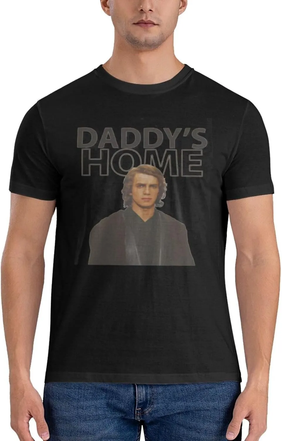 Hayden Music Christensen T-Shirts Men's Shirt Cotton Casual Short Sleeve Fit Summer Crew Neck Tees Black