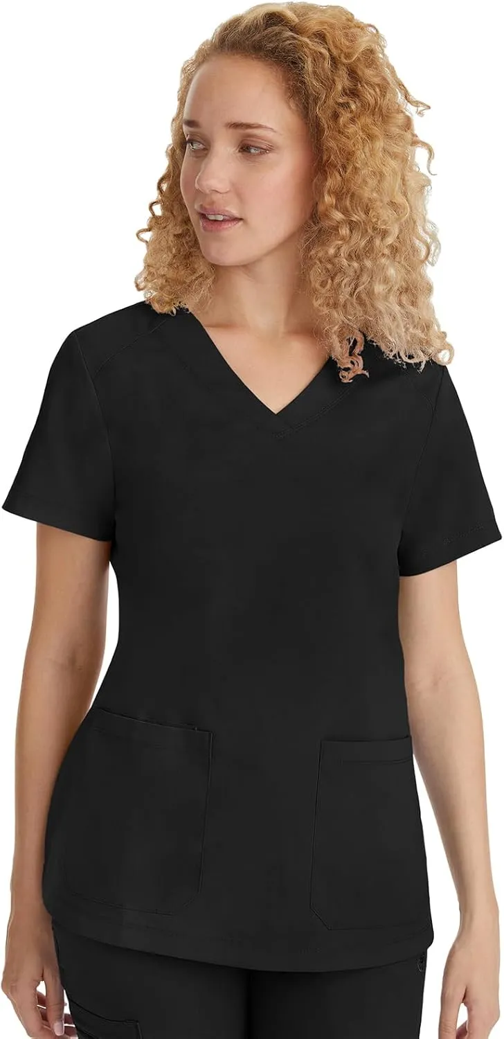 Healing Hands Scrubs for Women Jill Scrub Top V-Neck Modern Fit with 2 Patch Pockets and 2-Way Stretch Fabric 2320