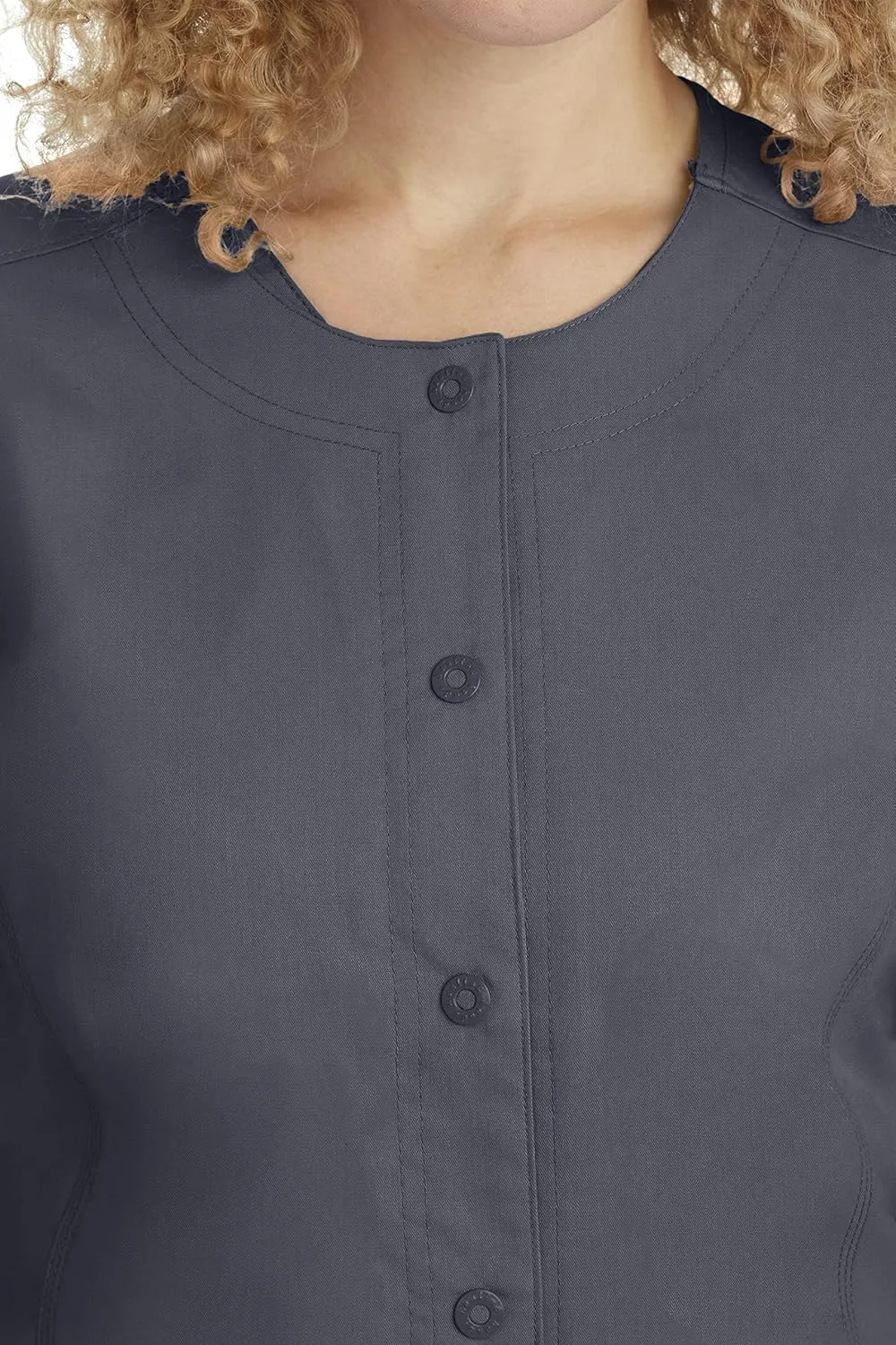 Healing Hands Women's Snap Front Scrub Jacket Daisy 2-Way Stretch Uniform 5063
