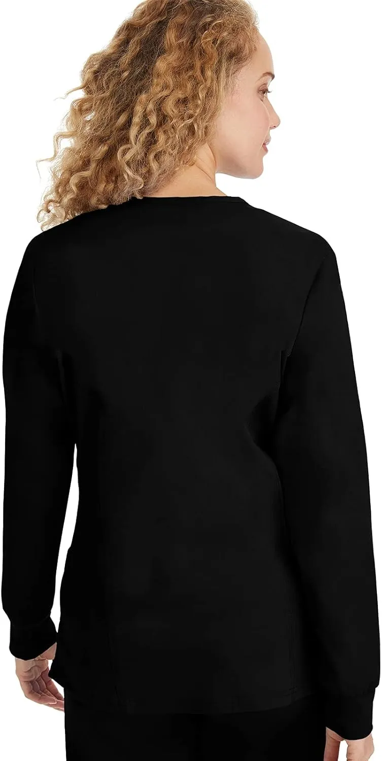 Healing Hands Women's Snap Front Scrub Jacket Daisy 2-Way Stretch Uniform 5063