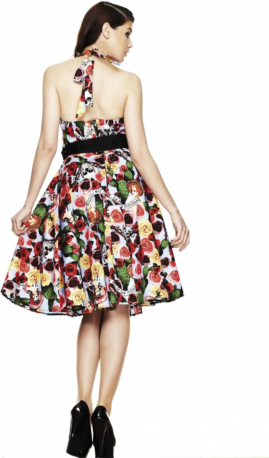 Hell Bunny Mexico 50's Calavera Day of The Dead Sugar Skull Dress