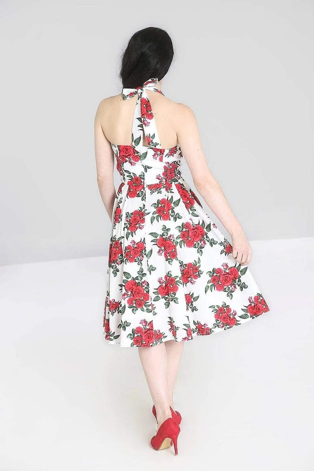 Hell Bunny Retro Roses Rockabilly 50s Cannes Swing Dress