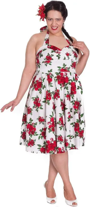 Hell Bunny Retro Roses Rockabilly 50s Cannes Swing Dress