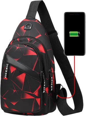Hiking Backpack for Men Women Shoulder Bags with Zipper Pocket Adjustable Strap Womens Trendy Cute Bag(Red)