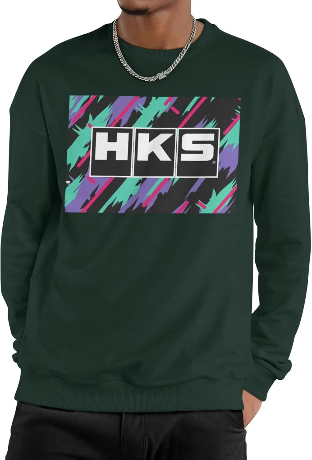 Hks Japanese Aftermarked Car Parts Sweatshirt Unisex Crew Neck Sweatshirt Casual