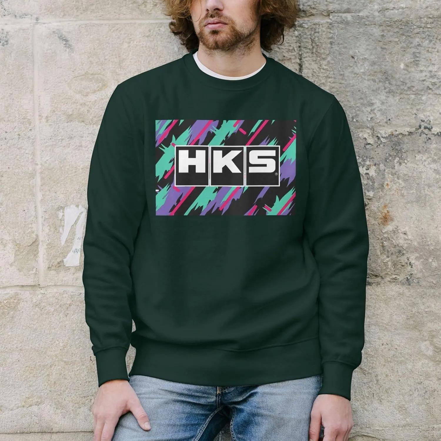 Hks Japanese Aftermarked Car Parts Sweatshirt Unisex Crew Neck Sweatshirt Casual