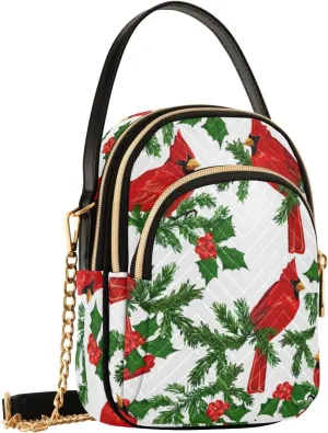 Holiday Festive Cell Phone Purse Crossbody Handbag Durable Shoulder Bag Travel Pouch
