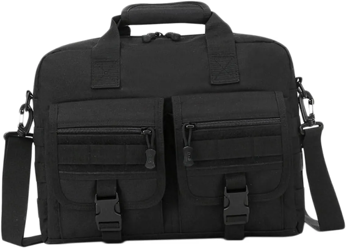 HOMSFOU Simple Design Man's Briefcase Durable Nylon Laptop Shoulder Bag for Travel