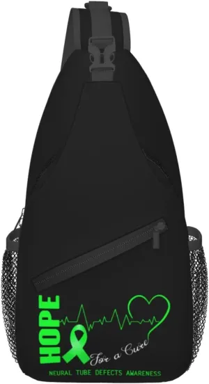 Hope For A Cure Neural Tube Defects Awareness Crossbody Bags For Women Men Chest Backpack Gym Shoulder Bag Travel Outdoor Sports Casual Crossbody Bags