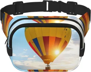 Hot Air Balloons Print Women's waist belt bag, fashionable waist bag, crossbody bag with adjustable shoulder strap