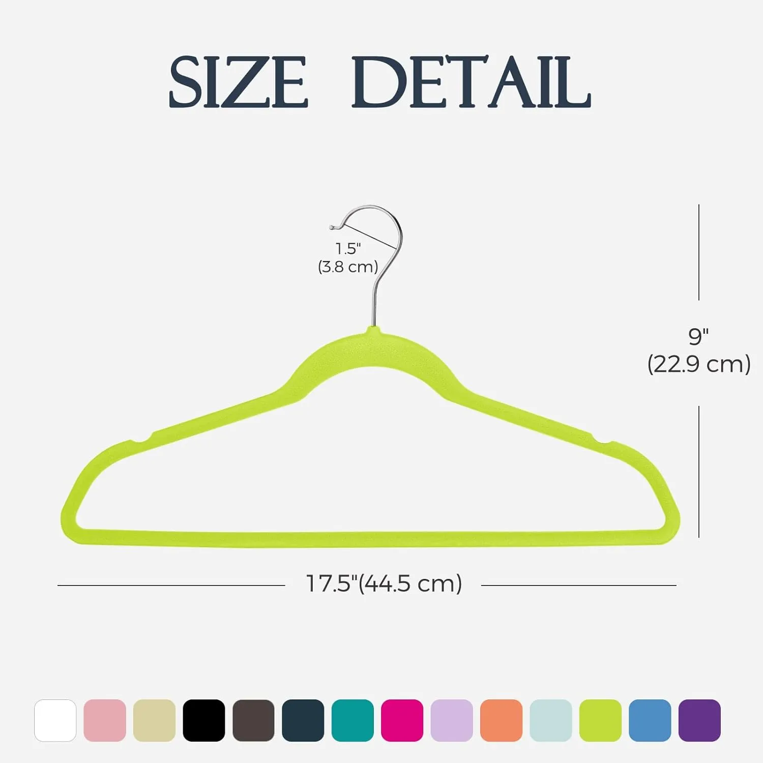 HOUSE DAY Vibrant Green Velvet Hangers 60 Pack, Non Slip Clothes Felt Hanger Heavy Duty for Coat, Premium Slim Space Saving Suit Hangers for Closet Organizer, 360° Rotating Silver Hook