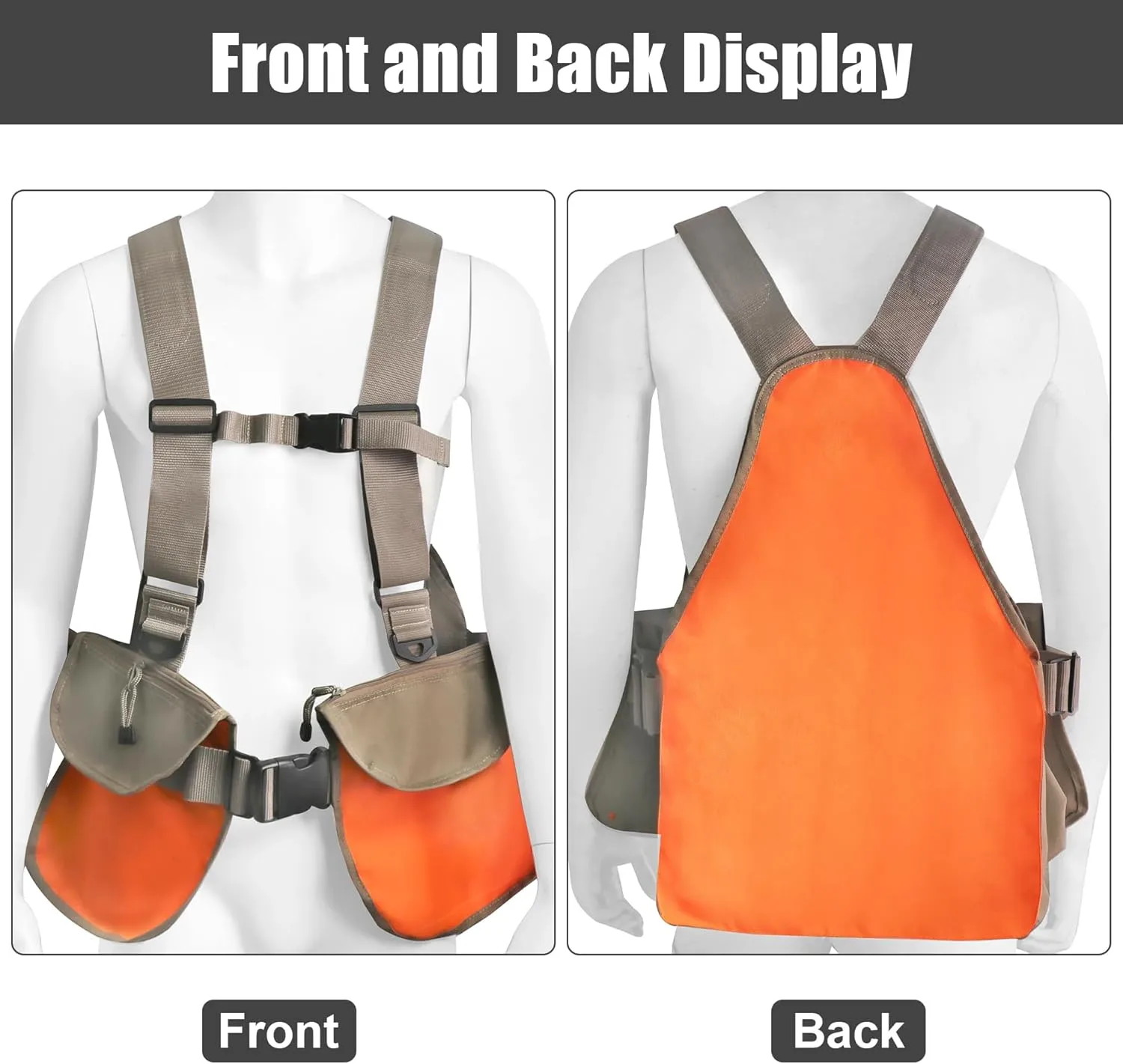 HUNTPAL Upland Hunting Tactical Vest with Game Pouch and Pockets, Hunting Bag Backpack with Adjustable Chest and Waist Belt