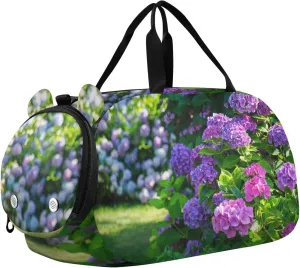 Hydrangea Garden Duffel Bags for Boys Small Gym Bags for Teens Dance Bag for Girls