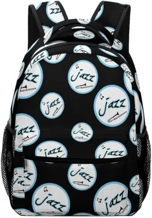 I Love Jazz Travel Backpack Water Resistant Luggage Daypack Business Weekender Bag for Men Women