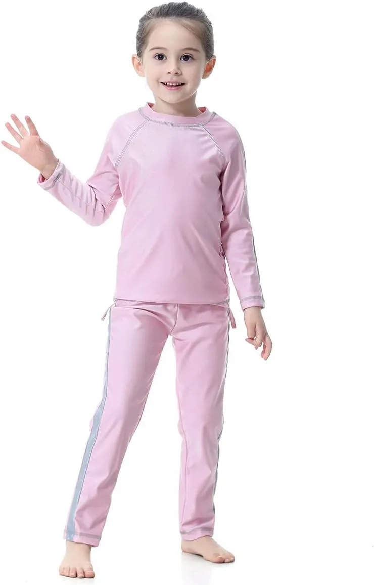 IBTOM CASTLE Kids Girls Modest Swimwear Swimsuit Burkini Long Sleeves Shirts Pants Hijab Islamic Muslim ​Bathing Suit