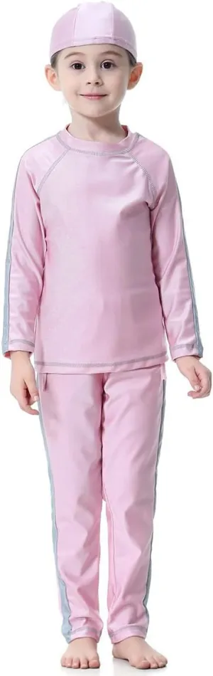 IBTOM CASTLE Kids Girls Modest Swimwear Swimsuit Burkini Long Sleeves Shirts Pants Hijab Islamic Muslim ​Bathing Suit