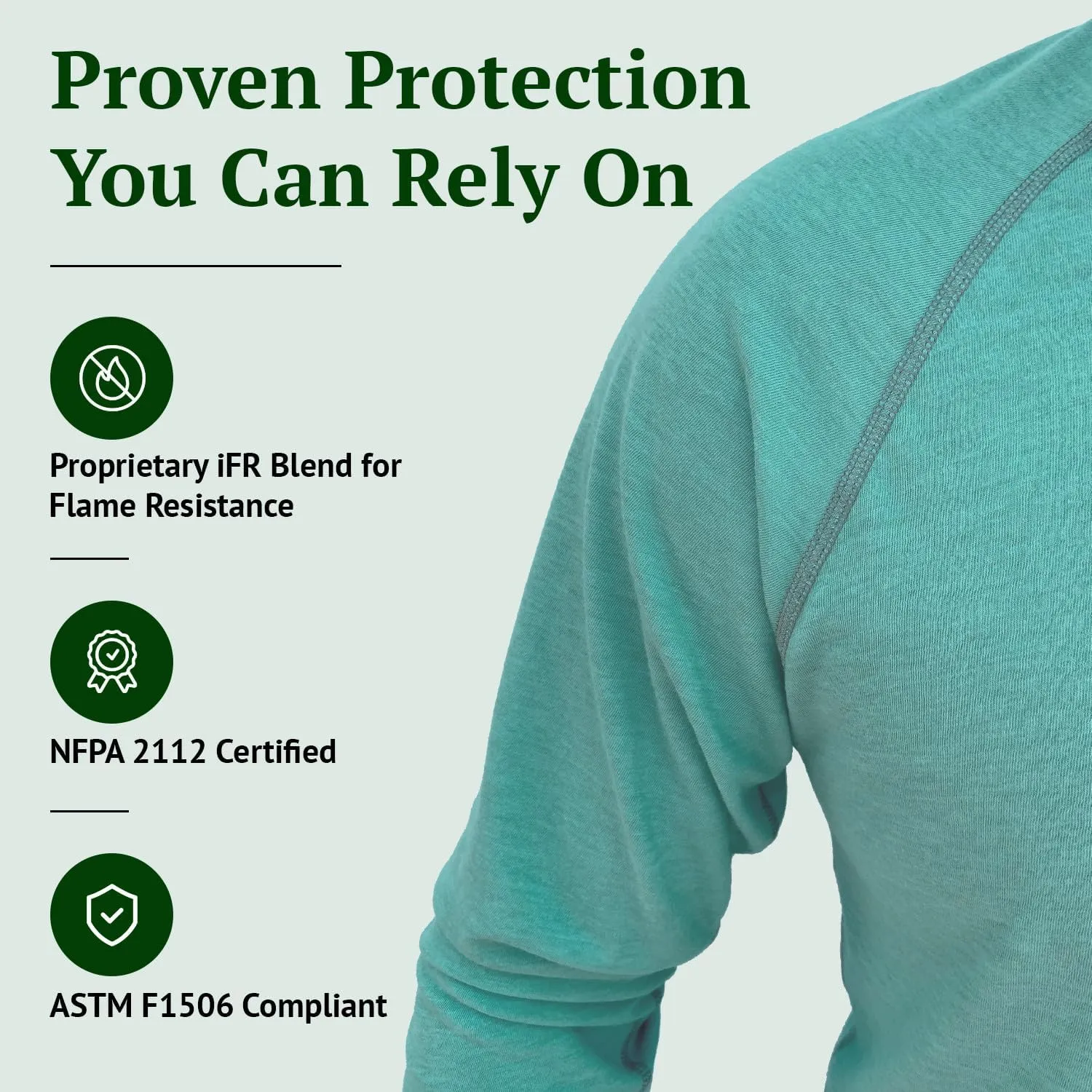 iFR Base Layer - Mens Long Sleeve Tee Shirts - Fire Resistant Shirts for Men - Fire Resistant Clothing