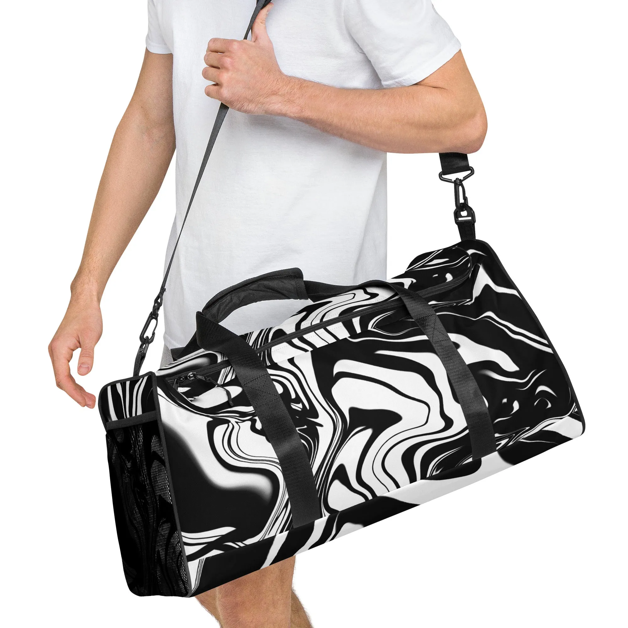 Illusions Psychadelic Black & White Duffle bag
