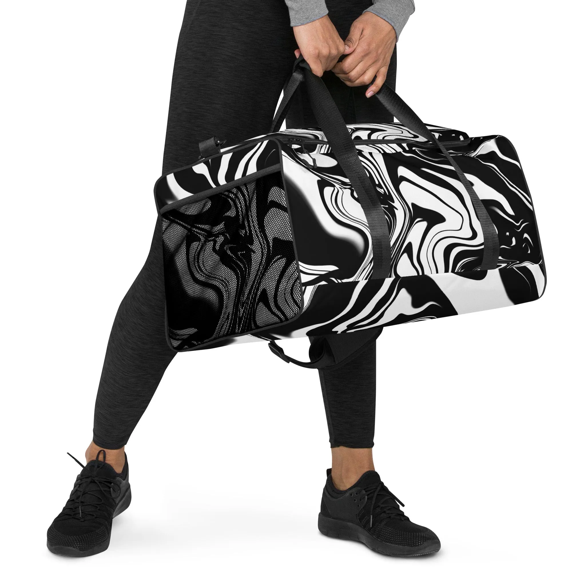 Illusions Psychadelic Black & White Duffle bag
