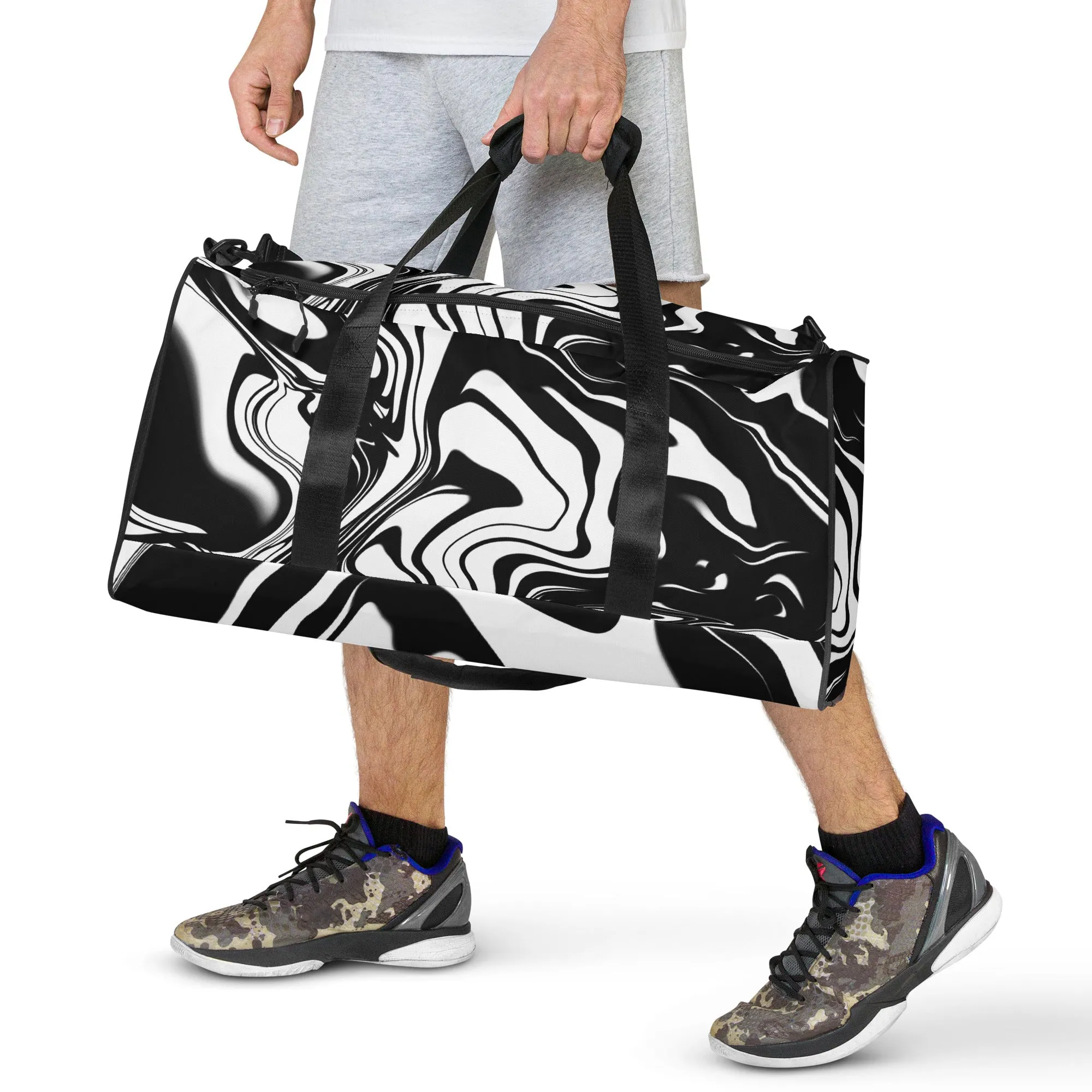 Illusions Psychadelic Black & White Duffle bag