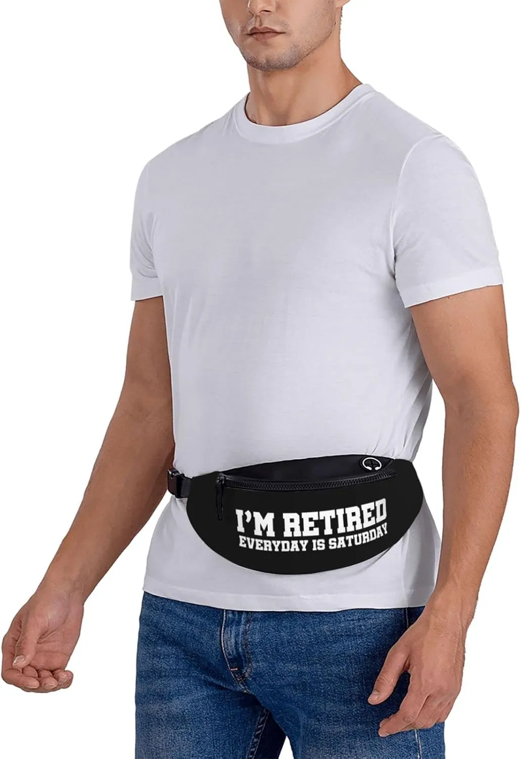 I'M Retired Every Day Is Saturday Adjustable Leisure Waistpack Outdoor Sports Running Waistpack Travel Phone Bag