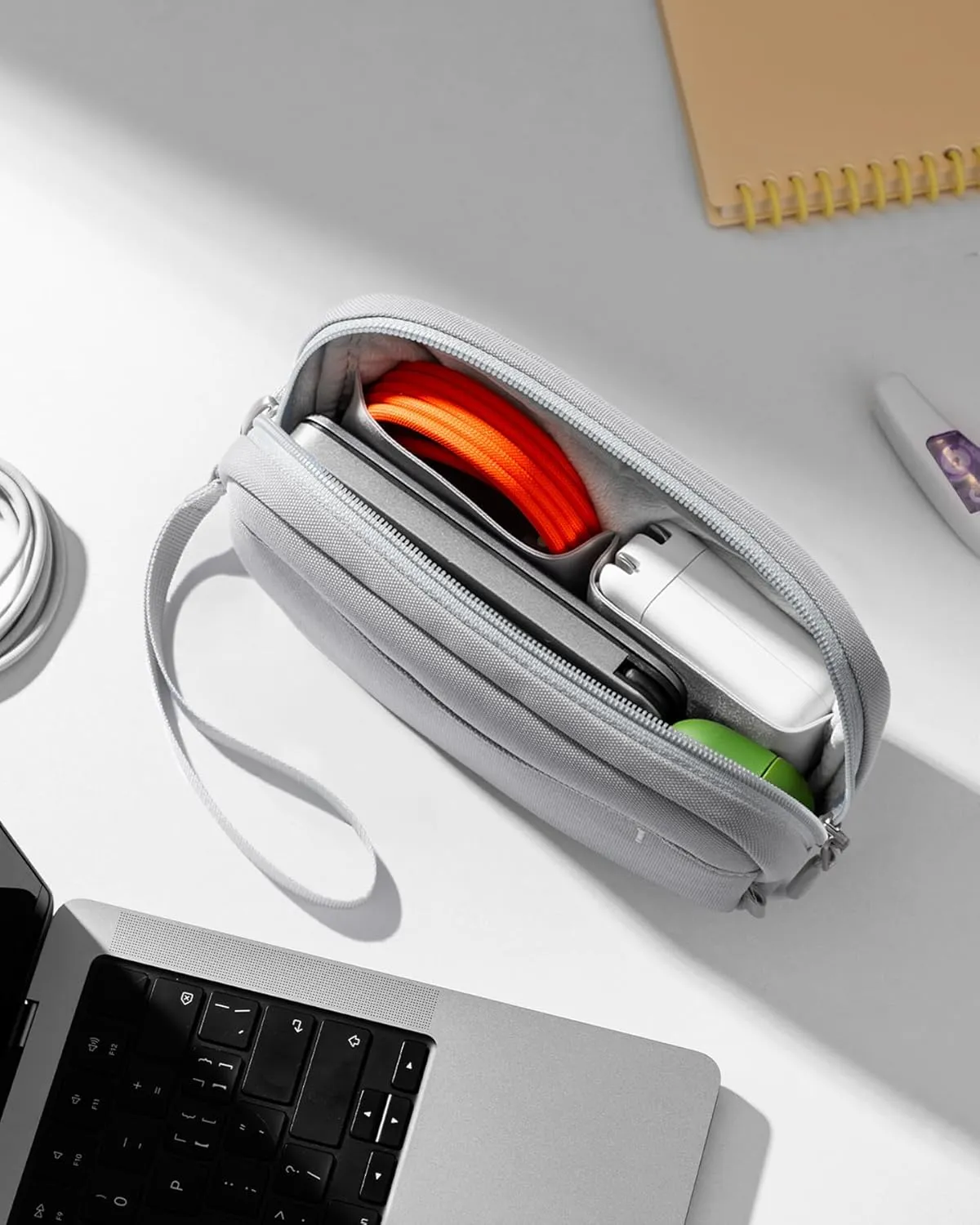 Inateck Electronics Organizer Travel Case, Water-resistant Cable Organizer Pouch, Multi-purpose Accessories Carry Case for Cord, Charger, Cables, Phone, USB Drive