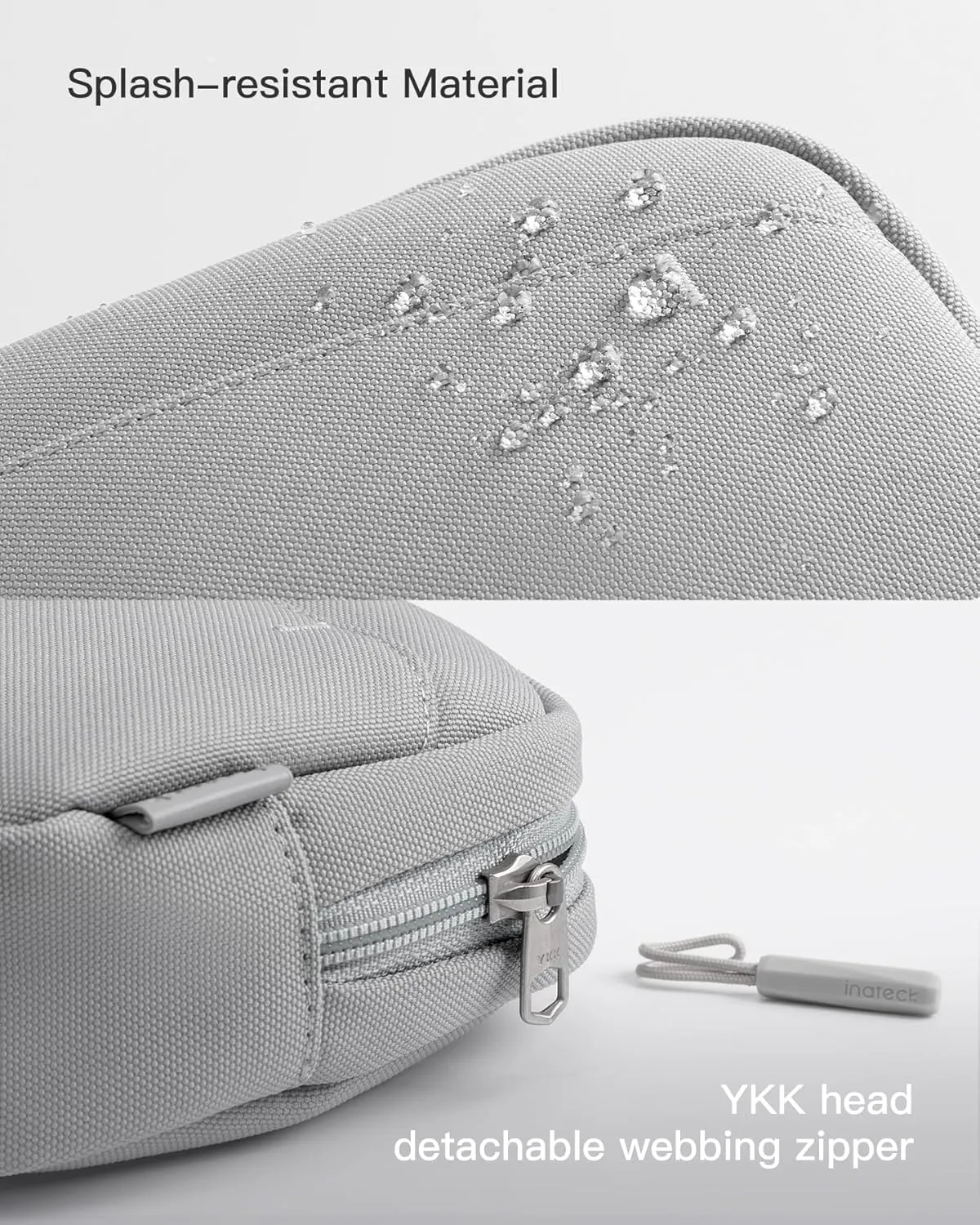 Inateck Electronics Organizer Travel Case, Water-resistant Cable Organizer Pouch, Multi-purpose Accessories Carry Case for Cord, Charger, Cables, Phone, USB Drive