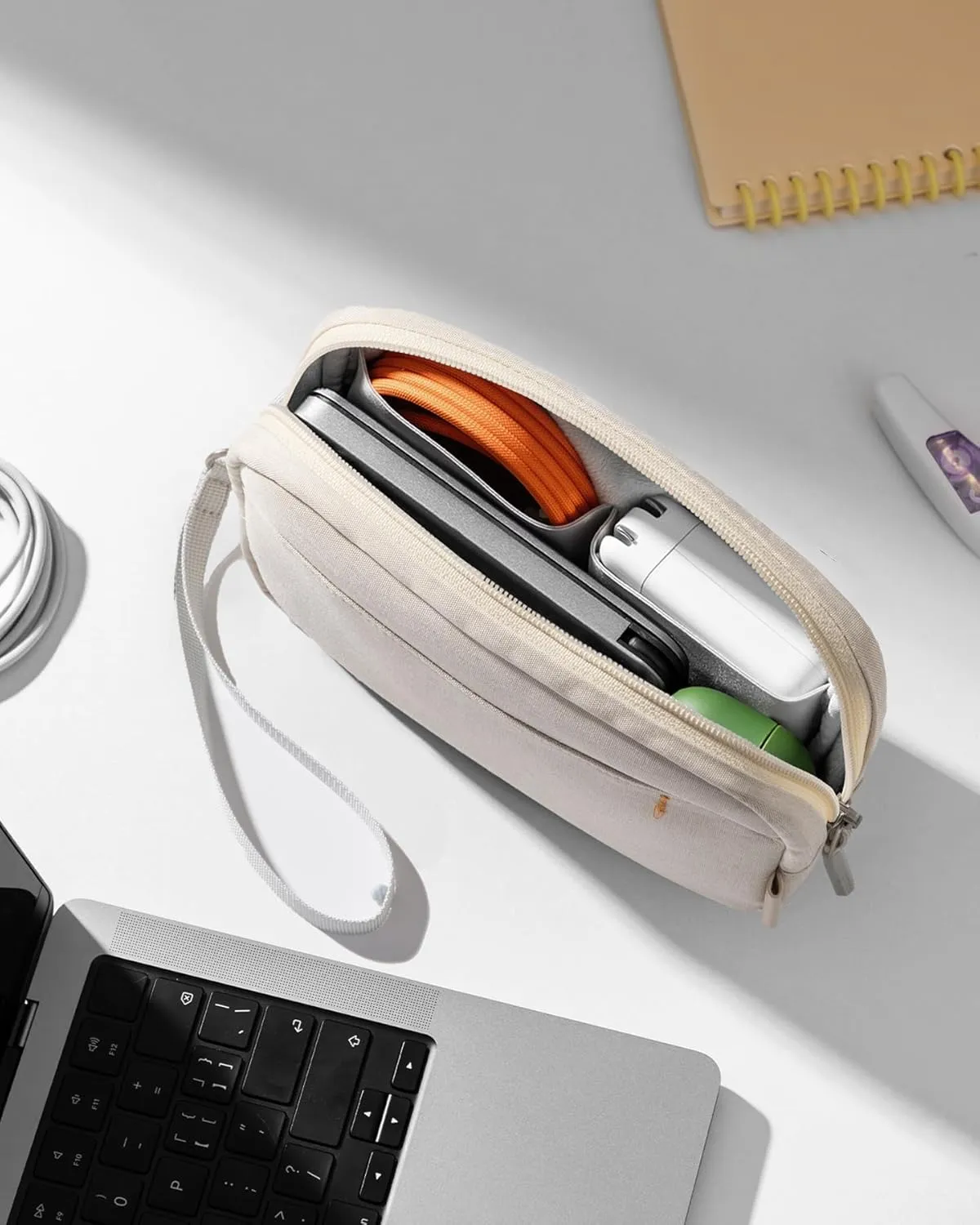 Inateck Electronics Organizer Travel Case, Water-resistant Cable Organizer Pouch, Multi-purpose Accessories Carry Case for Cord, Charger, Cables, Phone, USB Drive