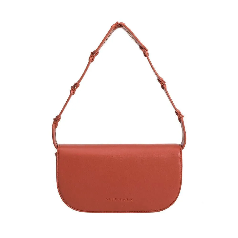 Inez Rust Small Vegan Leather Shoulder Bag