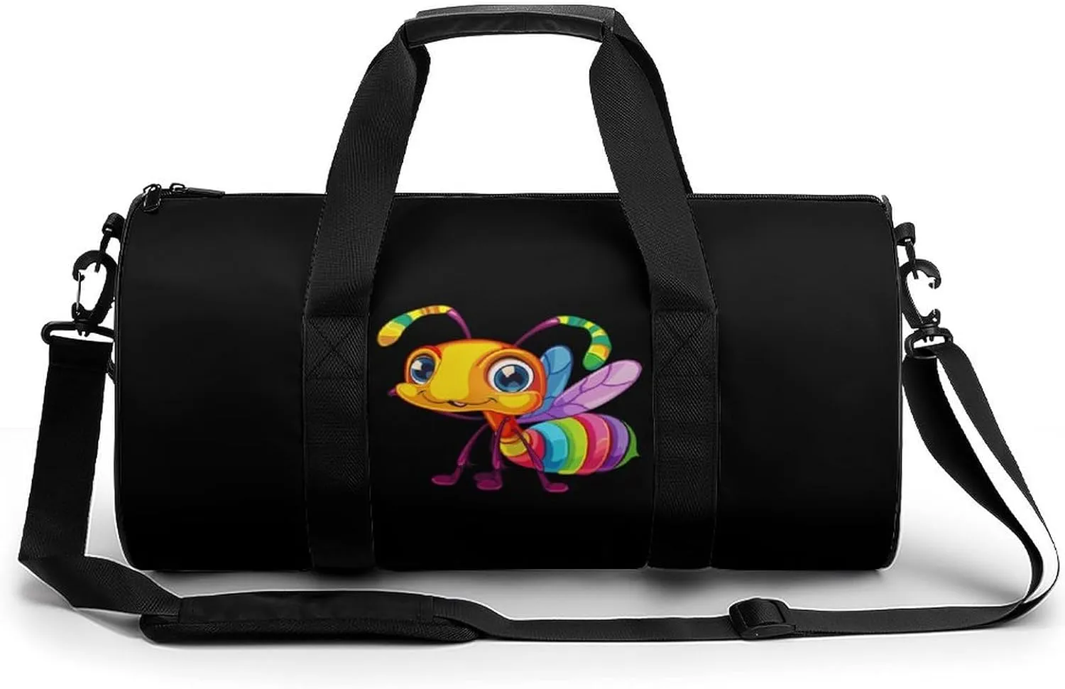 Insect Ant Gym Bag Cylindrical Sports Bag Travel Duffel Bag with Shoulder Strap