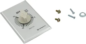Intermatic FF15MC 15-Minute Spring Loaded Wall Timer SPST No Hold - Enhance Energy Efficiency with Universal Compatibility - Automatic Timer for Effortless Control, Brushed Metal Finish