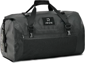 IRON JIA'S Motorcycle Dry Bag - Waterproof Duffle & Luggage Tail Bag Saddle Bags with Roll Top Closure, Shoulder Straps, Inner Pocket and Mesh Pocket (Carbon Fiber, 30L)