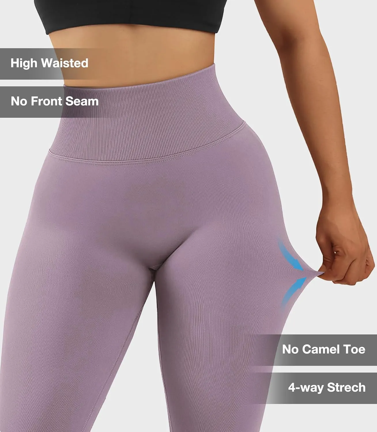 JGS1996 Hidden Scrunch Butt Lifting Leggings for Women Tummy Control High Waisted Workout Gym Seamless Impact Yoga Pants