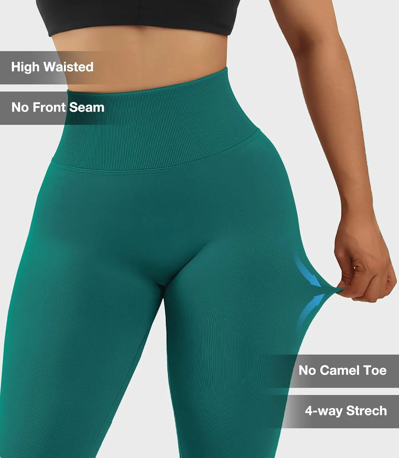 JGS1996 Hidden Scrunch Butt Lifting Leggings for Women Tummy Control High Waisted Workout Gym Seamless Impact Yoga Pants