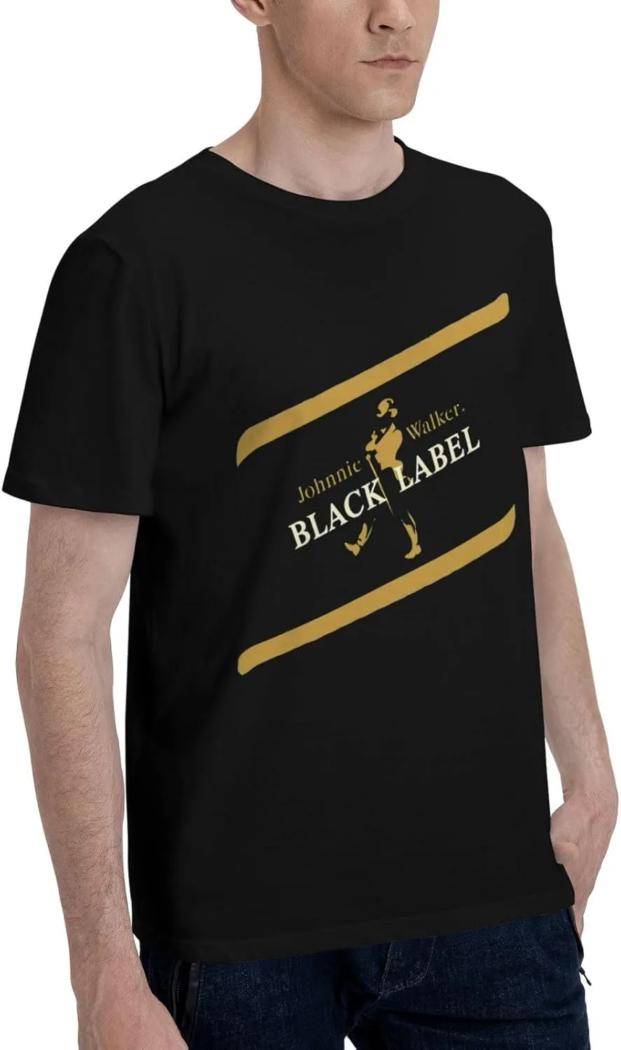 Johnnie Music and Walker T-Shirt Short Sleeve Soft Cotton Breathable Tops Casual Tee Shirt