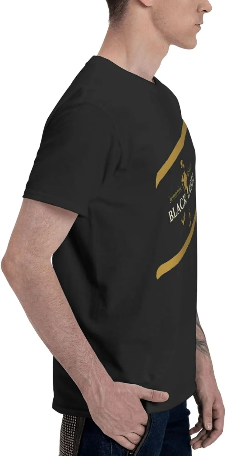 Johnnie Music and Walker T-Shirt Short Sleeve Soft Cotton Breathable Tops Casual Tee Shirt