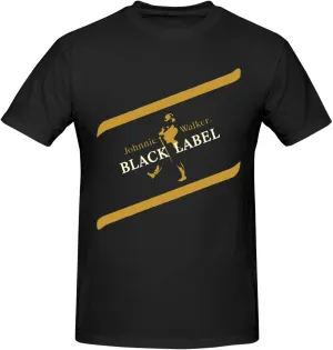 Johnnie Music and Walker T-Shirt Short Sleeve Soft Cotton Breathable Tops Casual Tee Shirt