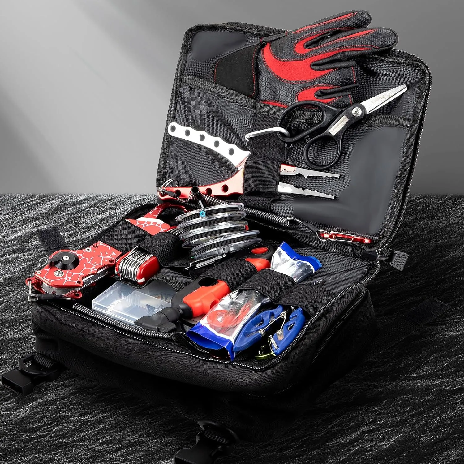 Jueachy Tactical Molle Pouch Large Admin Bag Utility Tool Pouches Molle Attachment EDC Pouches Expandable Molle Accessories Organizer Medical Pocket U.S.A Patch Included