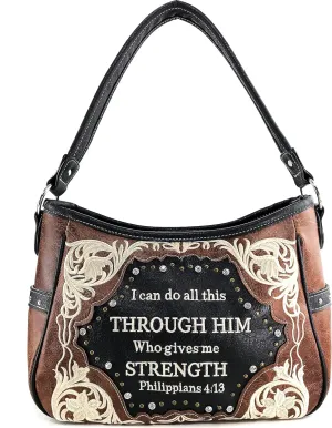 Justin West Through Him Who Gives Me Strength Philippians 4:13 Bible Verse Purse