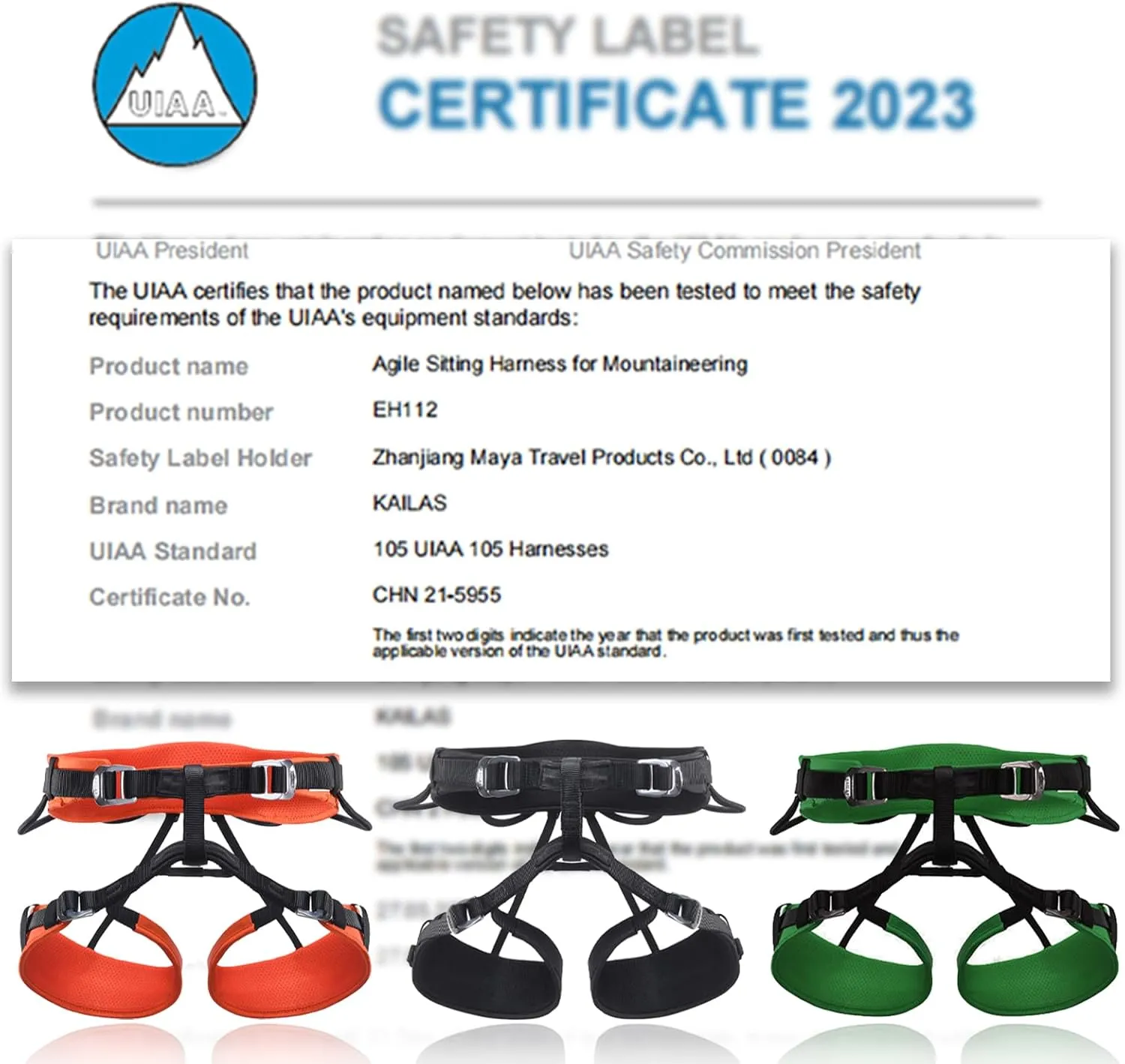 KAILAS B4 Rocking Climbing Harness Adjustable Roofing Harness Rescue Safety Harness Tree Climbing Harness Spikes