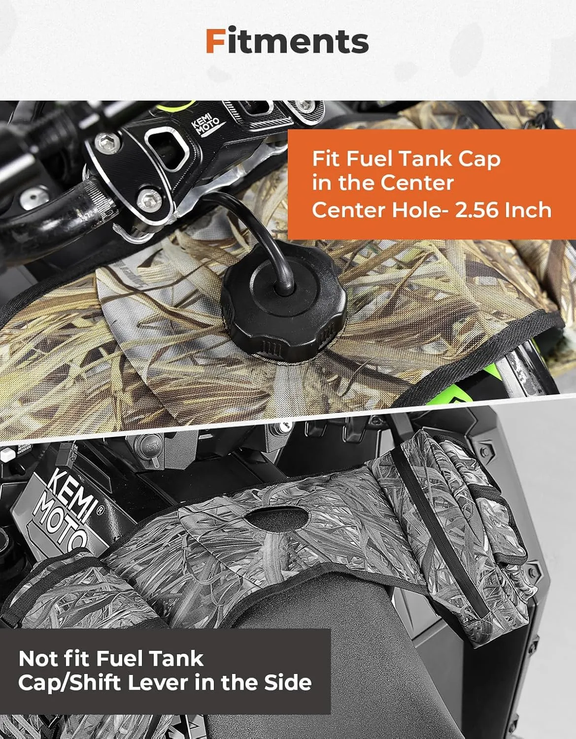 KEMIMOTO ATV Tank Bag Water-resistant Cooler All Terrain Vehicles Accessories Motorcycle Saddle Bag Compatible with Most ATVs and Snowmobiles Bicycles Quad Vehicles