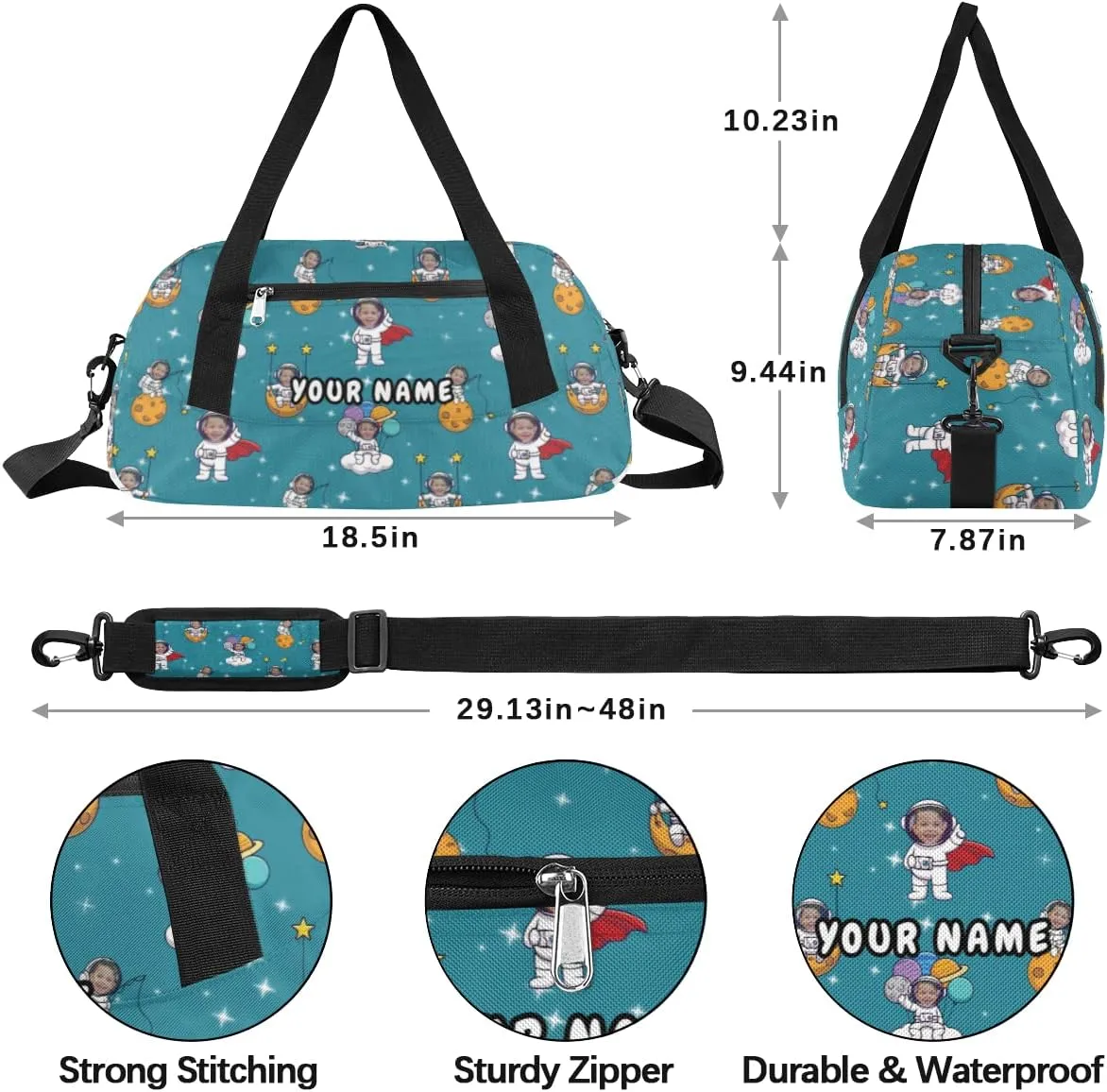 Kids Duffel Bag for Girls Boys Teen Dance Bag Overnight Small Duffel Bag Carry On Weekend Sports Gym Travel Bag, Multicolor 1