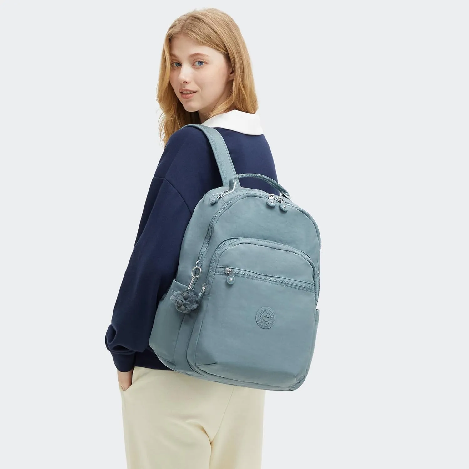 Kipling Women's Seoul 15" Laptop Backpack, Durable, Roomy with Padded Shoulder Straps, Built-In Protective Sleeve
