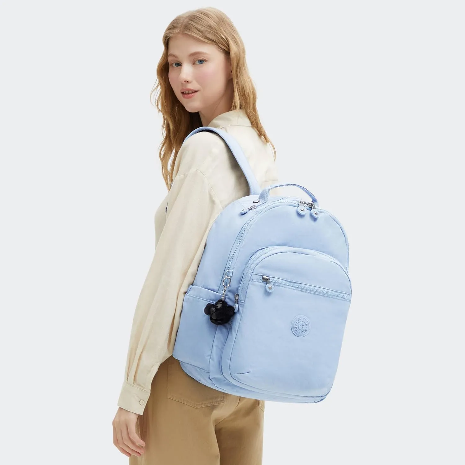 Kipling Women's Seoul 15" Laptop Backpack, Durable, Roomy with Padded Shoulder Straps, Built-In Protective Sleeve